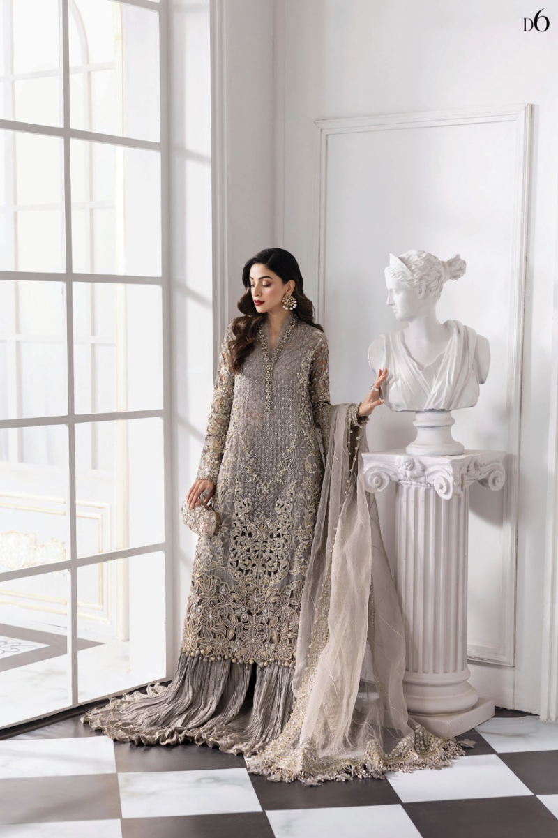 3 Piece Unstitched Embroidered Organza Suit | BD-3006